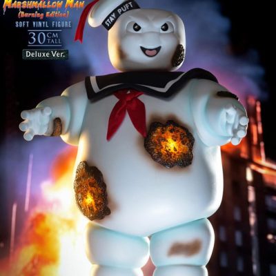 Ghostbusters Soft Vinyl Szobor Stay Puft Marshmallow Man Burnign Edition Deluxe Version 30 cm