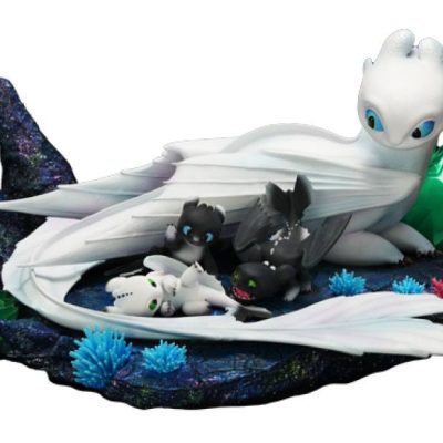 How To Train Your Dragon Szobor 1/6 Light Fury & Night Lights 36 cm
