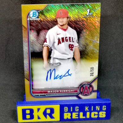 2022 Bowman Chrome Prospect Autographs Gold Shimmer Refractors #CPAMA Mason Albright /50 baseball kártya