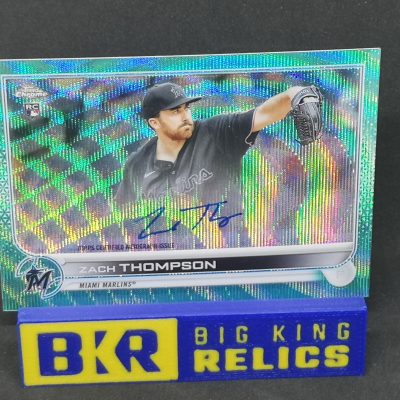 2022 Topps Chrome Rookie Autographs Aqua Wave Refractors #RAZT Zach Thompson /199 baseball kártya