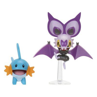 Pokémon Figura 2-Pack Mudkip & Noibat with Stand 8 cm