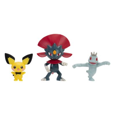 Pokémon First Partner Battle Figura Set Figura 3-Pack Pichu Machop & Weavile