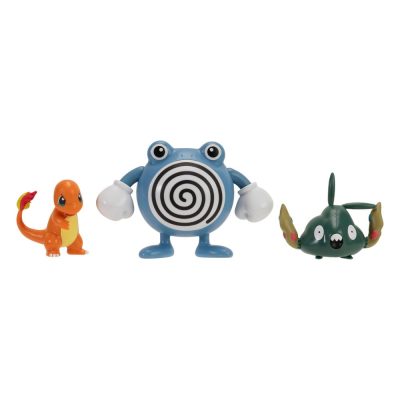 Pokémon First Partner Battle Figura Set Figura 3-Pack Charmander Trubbish & Poliwhirl
