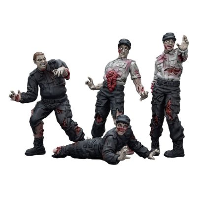 Zombie Dark Source Akciófigura 4-Pack Security Guards 8 cm