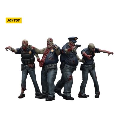 Zombie Dark Source Akciófigura 4-Pack Police (Male) 8 cm