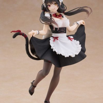 Date A Live V Coreful PVC Szobor Kurumi Tokisaki Cat Ear Maid Ver. 18 cm