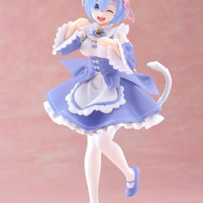 Re:Zero Starting Life in Another World Coreful PVC Szobor Rem Cat Maid Ver. Renewal 18 cm