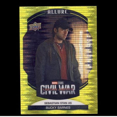 2022 Upper Deck Marvel Studios Allure Yellow Taxi #47 Sebastian Stan as Bucky Barnes gyűjtői kártya