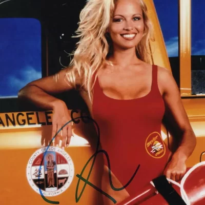 Pamela Anderson aláírt 8x10 fotó Baywatch