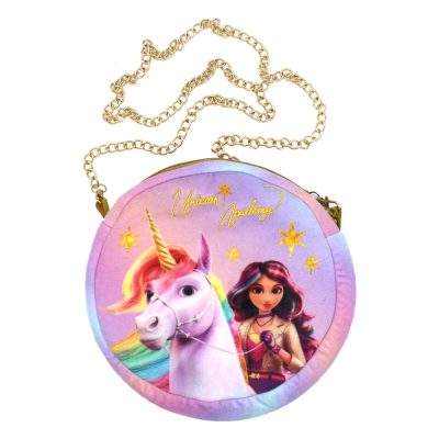 Unicorn Academy Plüss Shoulder Táska Round