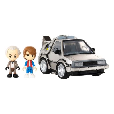 Back to the Future Q-Village Vehicle with mini-Figura Time Machine 9 cm