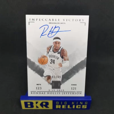 2019-20 Panini Impeccable Impeccable Victory Signatures #25 Rondae Hollis-Jefferson /99 kosaras kártya