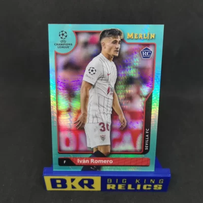 2021-22 Merlin UEFA Champions League Aqua Prism Refractors #6 Ivan Romero focis kártya