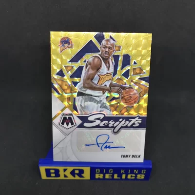 2021-22 Panini Mosaic Scripts Gold #53 Tony Delk kosaras kártya