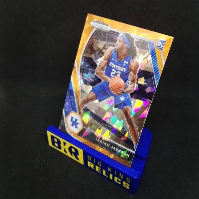 2021-22 Panini Prizm Draft Picks Prizms Orange Ice #16 Isaiah Jackson RC kosaras kártya