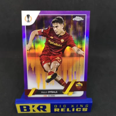 2022-23 Topps Chrome UEFA Club Competitions Purple Gold Seismic Refractors #159 Paulo Dybala focis kártya