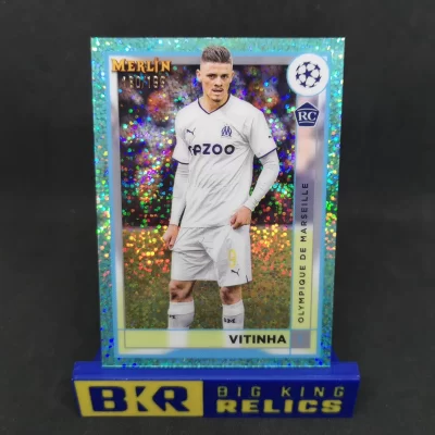 2022-23 Topps Merlin UEFA Aqua Refractors #76 Vitinha RC /199 focis kártya