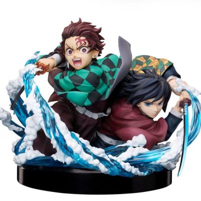 Demon Slayer: Kimetsu no Yaiba PVC Szobor Tanjiro & Giyuu 13 cm