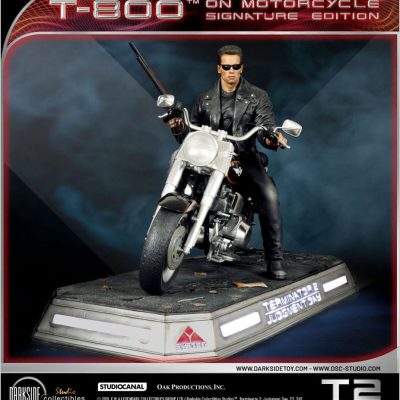 Terminator 2 Szobor T-800 On Motorcycle Limited Signature Edition 70 cm