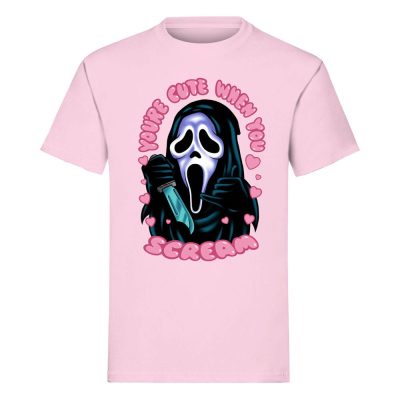Scream T-Shirt Ghost Face You're Cute when you Scream Size L