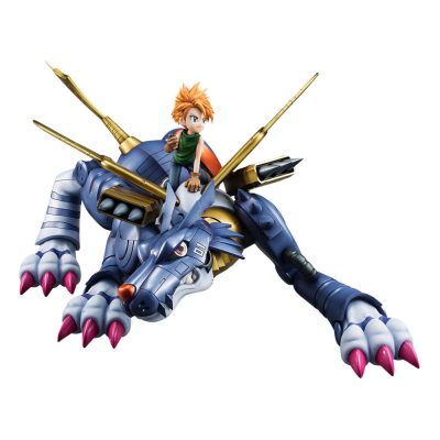 Digimon Adventure Precious G.E.M. Series PVC Szobor Metal Garurumon & Ishida Yamato 30 cm
