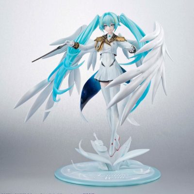 Mobile Suit Gundam x Hatsune Miku Lucrea PVC Szobor Hatsune Miku x Wing Gundam Zero EW 45th Anniversary 27 cm