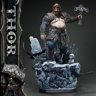 God of War: Ragnarök Real Elite Masterline Series Szobor 1/3 Thor Deluxe Bonus Version 105 cm