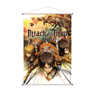 Attack on Titan Wallscroll Eren Mikasa & Armin 60 x 90 cm